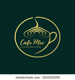Coffee With Cup Logo Design Template.
