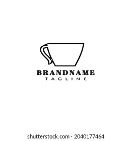 coffee cup logo design template icon modern vector cute