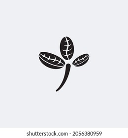 Coffee Cup Logo Design Template With Leaf Bean Icon. Coffee Shop Label. Logo, Icon, and Label Design. Vector And Illustration.