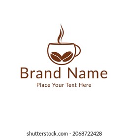 Coffee cup logo design template vector