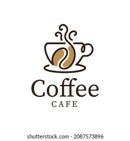 Coffee Cup Logo design template for cafe, restaurant company