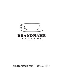 coffee cup logo design template icon modern vector cute