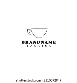 Logo-Design-Vorlage für Kaffee-Becher - moderne Vektorgrafik