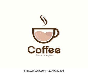 Coffee cup logo design template