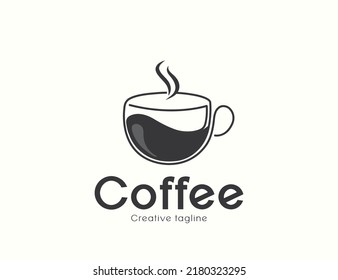Coffee cup logo design template