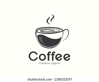 Coffee cup logo design template