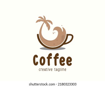 Coffee cup logo design template