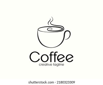 Coffee cup logo design template
