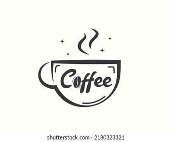 Coffee cup logo design template