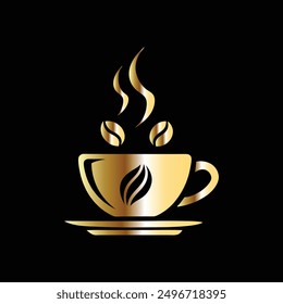 Coffee cup logo design template. Coffee shop, cafe, restaurant, bar, menu,
 coffee house, cafe, restaurant, bar. Vector illustration.