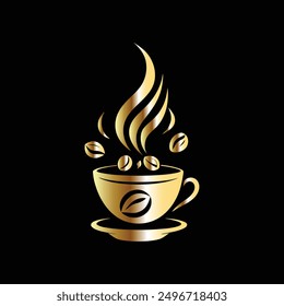 Coffee cup logo design template. Coffee shop, cafe, restaurant, bar, menu,
 coffee house, cafe, restaurant, bar. Vector illustration.