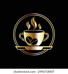 Coffee cup logo design template. Coffee shop, cafe, restaurant, bar, menu,
 coffee house, cafe, restaurant, bar. Vector illustration.