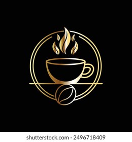 Coffee cup logo design template. Coffee shop, cafe, restaurant, bar, menu,
 coffee house, cafe, restaurant, bar. Vector illustration.