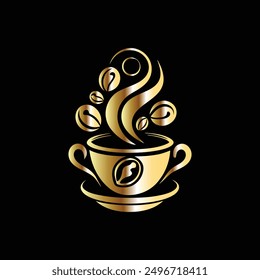 Coffee cup logo design template. Coffee shop, cafe, restaurant, bar, menu,
 coffee house, cafe, restaurant, bar. Vector illustration.