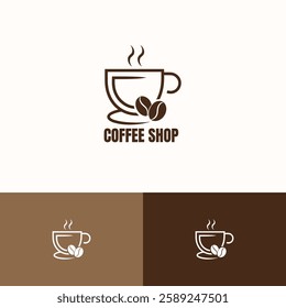 Coffee cup logo design template