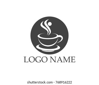 Coffee cup logo design template