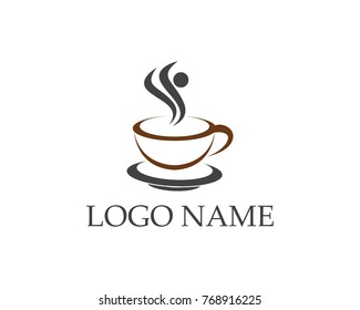 Coffee cup logo design template
