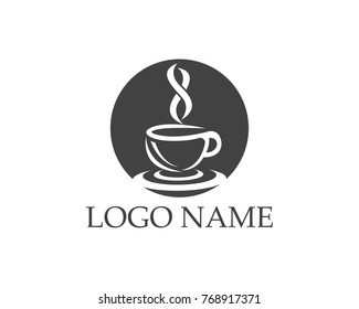 Coffee cup logo design template