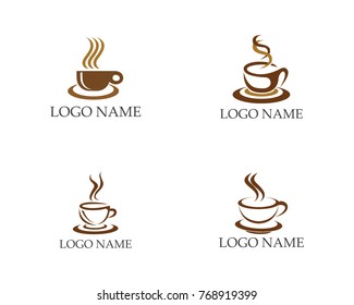 Coffee cup logo design template