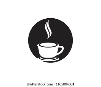 Coffee cup logo design vector template
