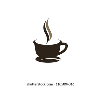 Coffee cup logo design vector template