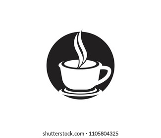Coffee cup logo design vector template