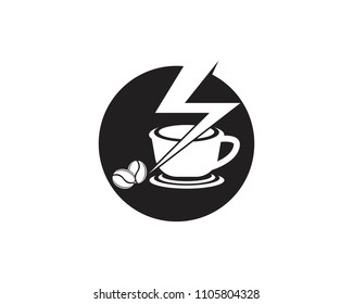 Coffee cup logo design vector template