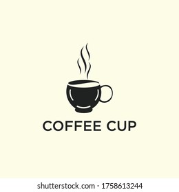 Coffee cup logo design vector abstract illustration
