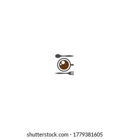 Coffee cup logo design vector cafe icon template