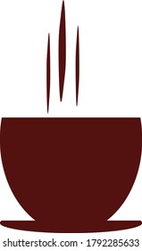 Coffee cup Logo design vector template Negative space style. Coffee-shop cafe Logotype concept icon.