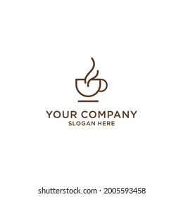 Coffee cup logo design vector illustration