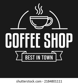 Coffee cup logo design, vector template. Coffee shop icon, logo concept with mug of hot drinks.