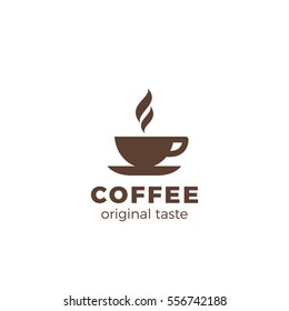 Coffee cup Logo design vector template.
Hot Drinks Tea shop Logotype concept icon.