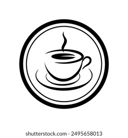 COFFEE CUP LOGO DESIGN VECTOR,MINIMALIST DESIGN COFFEE LOGO ILLUSTRATION 