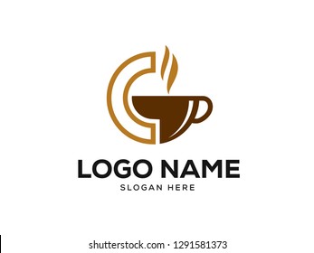 Coffee Cup Logo Designs Concept, Coffee Logo Designs Template