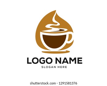 Coffee Cup Logo Designs Concept, Hot Coffee Logo Designs Template