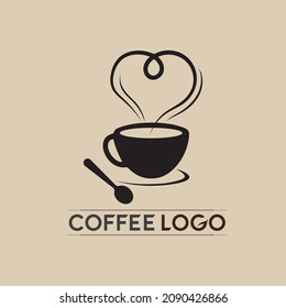 Coffee cup Logo hot drink coffe and tea icon  Template vector icon design