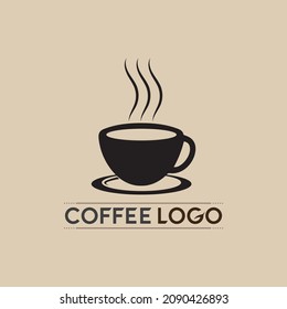 Coffee cup Logo hot drink coffe and tea icon  Template vector icon design