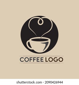 Coffee cup Logo hot drink coffe and tea icon  Template vector icon design