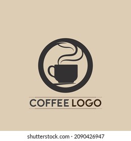 Coffee cup Logo hot drink coffe and tea icon  Template vector icon design