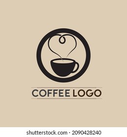 Coffee cup Logo hot drink coffe and tea icon  Template vector icon design