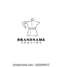 coffee cup logo icon cute template black modern isolated vector illustration