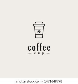 coffee cup logo icon design vector