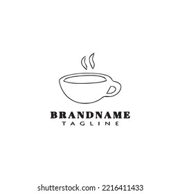 plantilla de diseño de icono de la taza de café ilustración de vector aislado negro