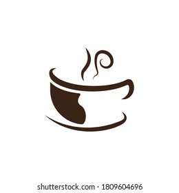 Coffee cup logo icon graphic. Design template vector