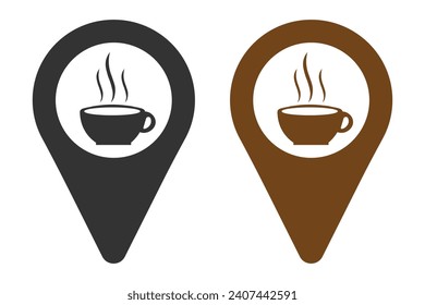 Coffee cup logo icon line vector ilustration.