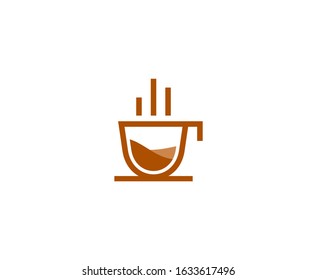 Coffee cup logo icon vector 