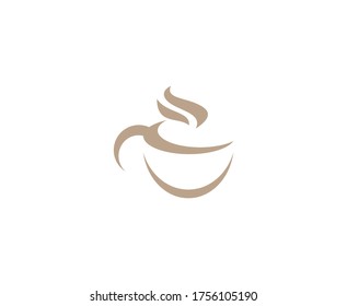 Coffee cup logo icon vector