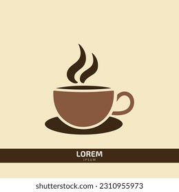 Symbol für das Coffee-Cup-Logo, Vektorgrafik-Vorlage