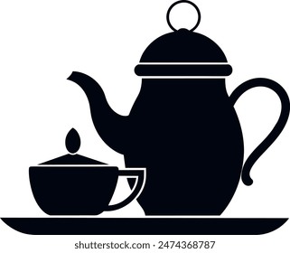       Icono de logotipo de taza de café Ilustración vectorial.
